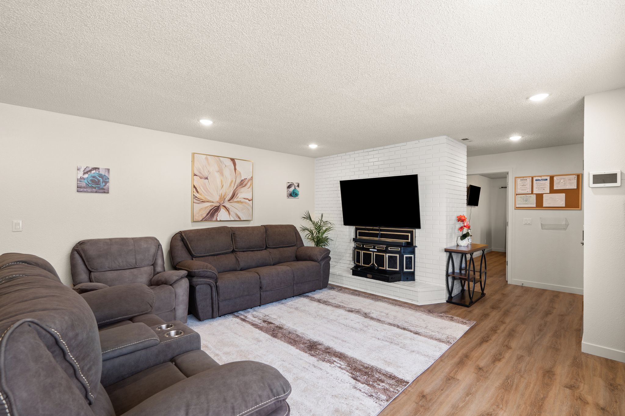 Beautiful outdoor patio and garden area for fresh air and outdoor activities